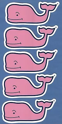 (5) Five Brand New Authentic Vineyard Vines Pink Whale Stickers Decals Pack Lot • $4.99