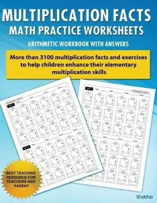 Multiplication Facts Math Worksheet Practice Arithmetic Workbook With Ans - GOOD • $4.48