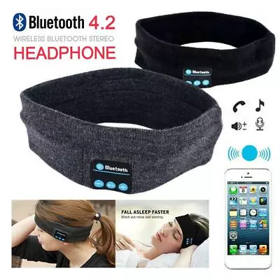 Wireless Bluetooth Stereo Earphone Headphone Sports Sleep Headset Headband W/Mic • $13.99