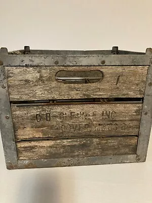 Vintage Wood & Metal Milk Crate C. D. Glennie Dairy No Andover Massachusetts • $39.99