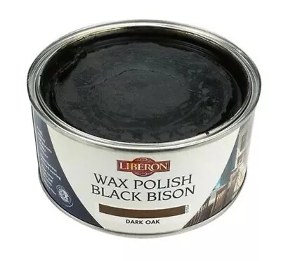 Liberon Dark Oak** Black Bison Wax Polish Paste 500ml Brand New  • £15.25