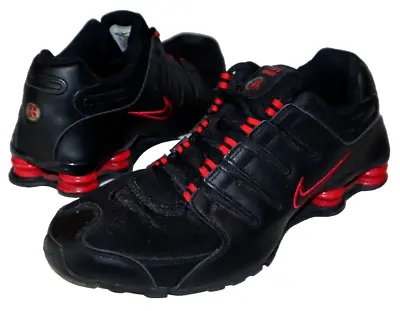 NIKE SHOX Black Red Size 12 Running Shoes Sneakers READ • $47.49