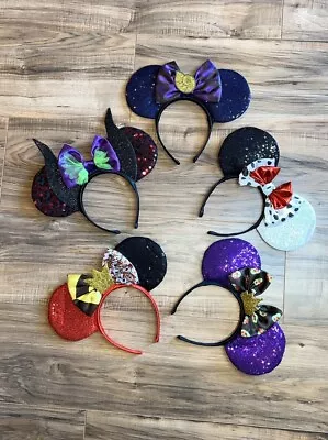 Lot Of 5 Disney Villains Sequin Headband Minnie Ears From 2023 • $25