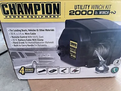 12090 Champion Power Equipment 2000-lb. Marine/Trailer Utility Winch Kit • $120