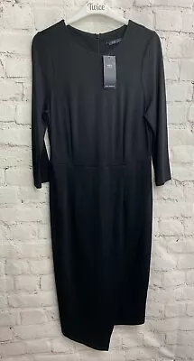 MARKS & SPENCER BNWT £35 Black Midi Pencil Dress Uk 12 • £12.99