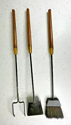 Vintage Mid Century Modern Long Handle 3 Piece Fireplace Tool Set • $100