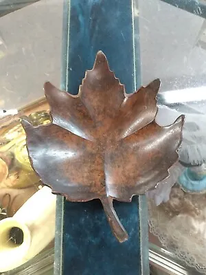 Vintage Unbranded Metal Leaf Dish • $12