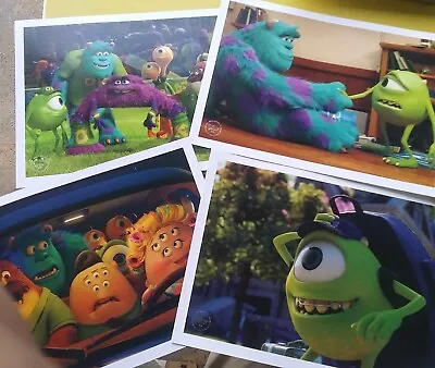 Disney Pixar Monsters University Lithograph Photos Poster Lot Set Of 4 Complete • $20