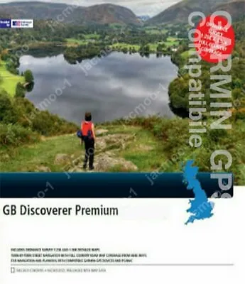 DISCOVERER GREAT BRITAINPREMIUM OS MAPS FOR USE ON GARMIN GPSUNITS1:25k 1:50k • £39.99