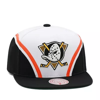 Mitchell & Ness Anaheim Mighty Ducks Snapback Hat Cap - White/Black • $42