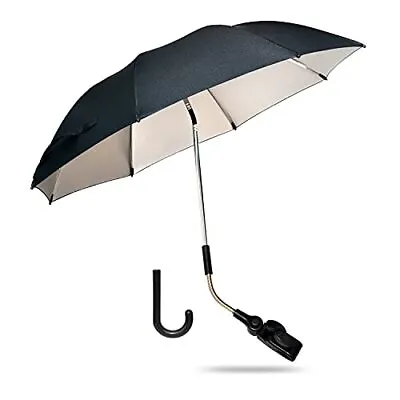 ZjRight Pram Parasol 50  UV 73cm Stroller Umbrella With Adjustable Fixing Clamp • £17.59