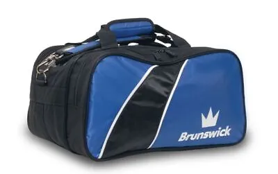 Brunswick Edge 2 Ball Tote With Pouch Bowling Bag Blue • $62.68