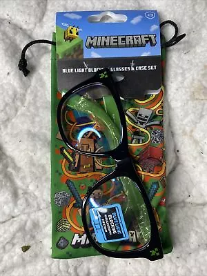 Minecraft Blue Light Blocking Glasses & Case Set • $7.99