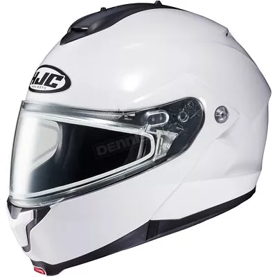 HJC Pearl White C91 Modular Snowmobile Helmet Dual Lens Shield 1147-0149-06 • $209.99