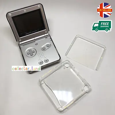 Game Boy Advance GBA SP Silicon Protective Case Cover Clear Transparent Hard TPU • £6.95