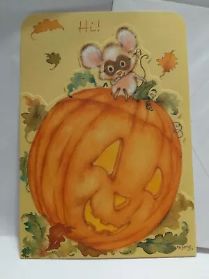 Rare Vtg Mary Hamilton Diecut Halloween Mouse Greeting Card Unused Ambassador  • $19.50