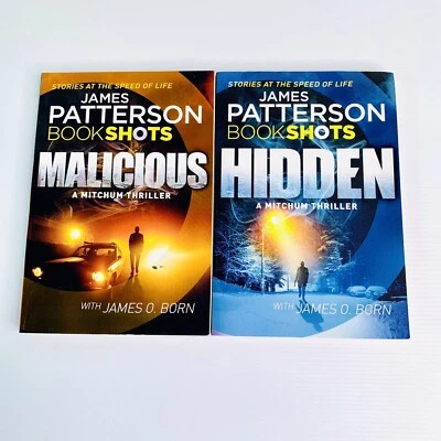 $16.99 • Buy Malicious + Hidden By James Patterson 2017 Bookshots Mitchum Thriller Crime