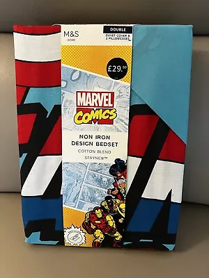 Marks & Spencer Marvel Captain America Double Duvet Cover Set New • £13.50