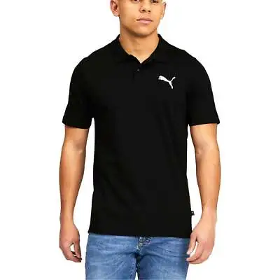 Puma Essential Short Sleeve Polo Shirt Mens Black Casual 58850901 • $17.99