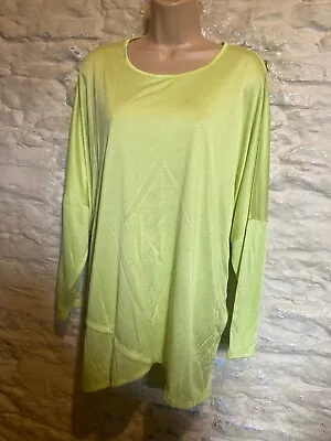 BNWT Lime Longline Oversized Jersey  Top Plus Size 2XL Fit 22 24 • £12.99