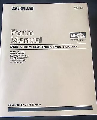 Parts Manual For D5m & D5m Lgp  Caterpillar Track - Type Tractors • $55.99