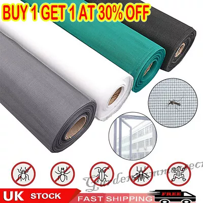 Quality Fibreglass Screen Mesh Net Anti Insect Fly Mosquito Spider Window Doors • £0.99