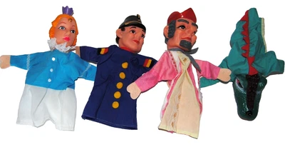 $34.99 • Buy 4 Hand Puppets Mr. Rogers Neighborhood Vintage King, Queen Police, Alligator