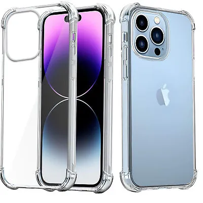 $6.89 • Buy For IPhone 15 14 13 12 Pro Max 8 7 Plus XR XS Clear Case Shockproof Bumper Cover