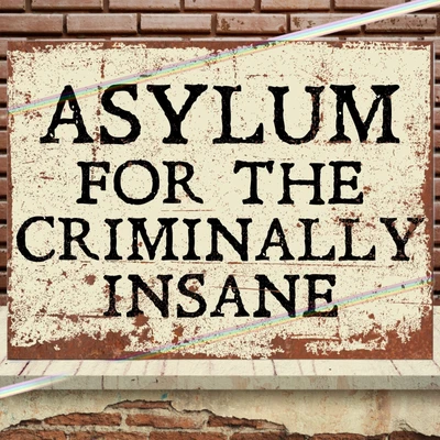 £3.95 • Buy Metal Sign Vintage Retro  ASYLUM  Home Bar Mancave Garage Shed Poster Tin Sign