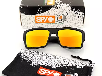 Polarized SPY Optic Cyrus Sunglasses Matte Black Orange Mirror Polarized Lens  • $42