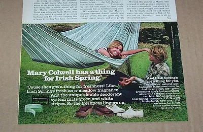 1975 Print Ad - Irish Spring Soap CUTE Girl Mary Colwell In Hammock Advertising • £6.74