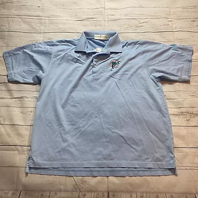 Fairway And Greene Golf Miami Dolphins Polo Shirt Blue Mens Size XL Tall NFL • $17.95