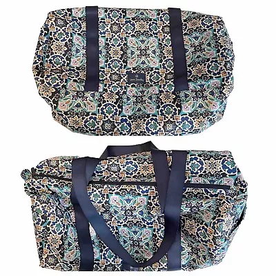 Vera Bradley Lighten Up Large Traveler Duffel Lisbon Medallion Cool NWT • $75