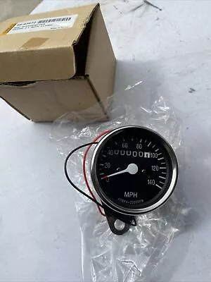 NOS-EMGO Mini Universal Speedometer 140MPH 2.1 Ratio Harley 58-43672 • $39