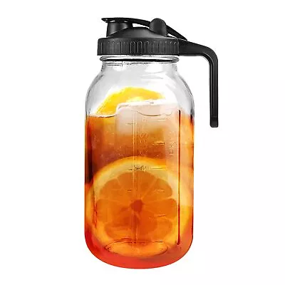 Half Gallon Mason Jar Pitcher 64 Oz Sun Tea Jar Large Wide Mouth Mason Jar P... • $30.05