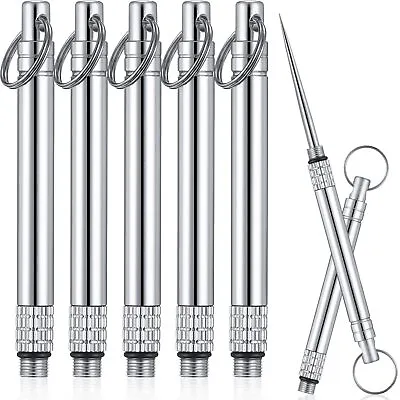 5 Pieces Metal Titanium Toothpicks Portable Reusable Pocket Toothpicks • $13.43