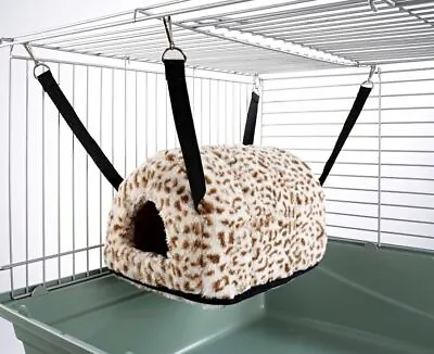 Cuddle Up Igloo Hammock For Rat Degu Gerbil  Bed Toy House Cheetah Print • £10.19