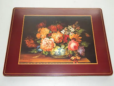 (4) Vintage Pimpernel Placemats Flemish Flowers Corkback H. Band 15 3/4 X11 3/4  • $18.99