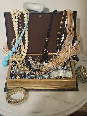 Vintage & Modern Estate Jewelry Lot W/Box Signed And Unsigned  • $99