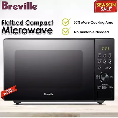 Breville Flatbed Compact Microwave MORE Cooking Area Microwave Oven Stainless • $272.63