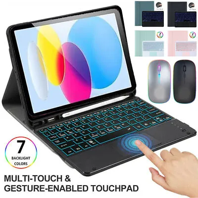 Touchpad Keyboard Case Mouse For IPad 10th 9th 8th 7th 6th Gen Air 3 4 5 Pro 11 • £23.99