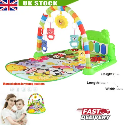 3in-1 Baby Kick And Play Piano Gym Infant Toddler Activity Play Mat With Toys UK • £16.99