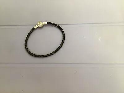 Pandora Braided Black Leather Bracelet 18cm • £22