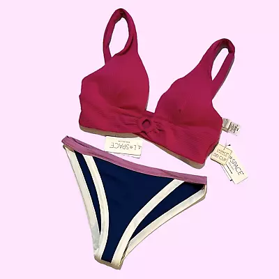 L*SPACE Mix N' Match Bikini Set Size Large Fisher Swim Top DD + Vacay Bottom • $40.67