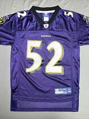 Reebok Baltimore Ravens Jersey Youth Size M Purple #52 Ray Lewis (1755) • $27.99