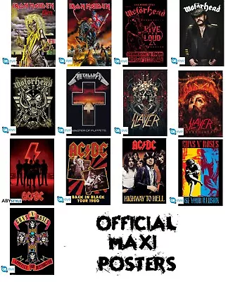 OFFICIAL MAXI POSTER - IRON MAIDEN Motorhead METALLICA Slayer AC/DC Guns N Roses • £4.99