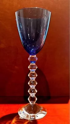 Baccarat Vega Fortissimo Crystal Wine Glass Blue With Box • £190.54