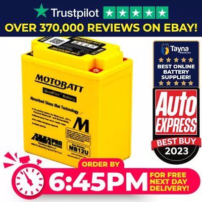 MB12U MOTOBATT Quadflex AGM Bike Battery 12V 15Ah • £73.17