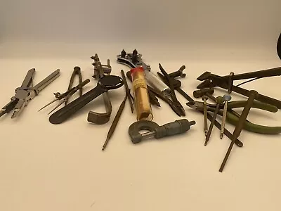 Vintage Lot Of Watchmaker Tools Micrometer Caseback Openersscrewdrivers Etc • $27