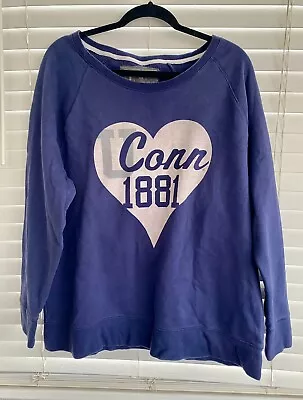 UConn Huskies University Boatneck Crew Neck LS Sweatshirt Womens Size XL • $21.99